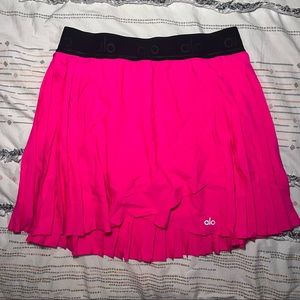 Pink Alo Yoga Aces Tennis Skirt